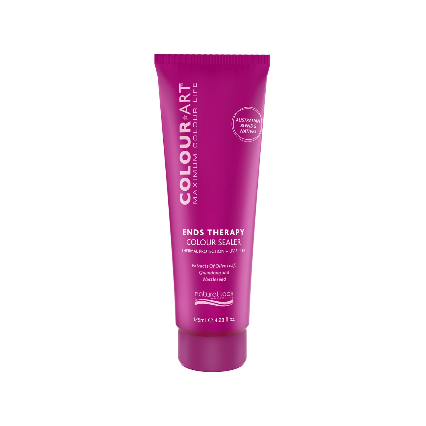ColourArt Ends Therapy leave-in split end treatment with Mica for shine, UV and heat protection, chlorine defence, and colour fade prevention.