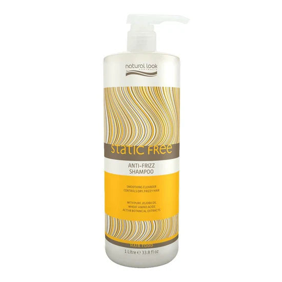 Natural Look Static Free Anti-Frizz Shampoo 1 Litre sulphate-free shampoo to cleanse and smooth frizz-prone hair.