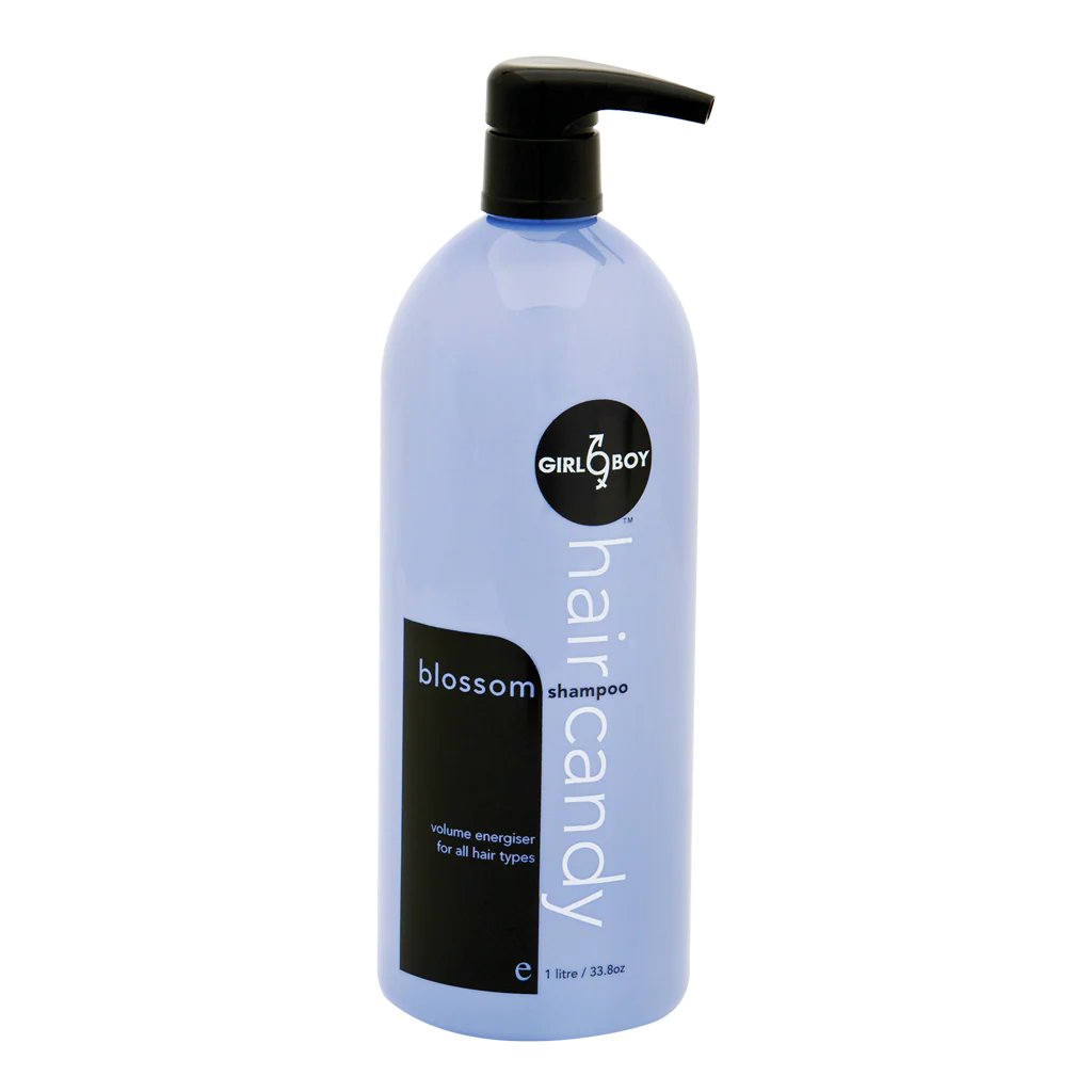 Hair Candy Blossom Shampoo 1 litre — volumising, wheat protein, Vitamin B5, cherry blossom fragrance