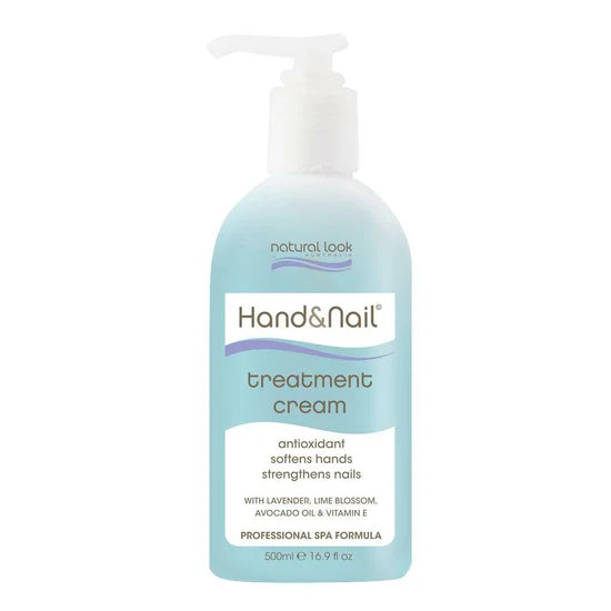 Natural Look Hand & Nail Treatment Cream 500ml, antioxidant-rich cream to soften hands and strengthen nails.