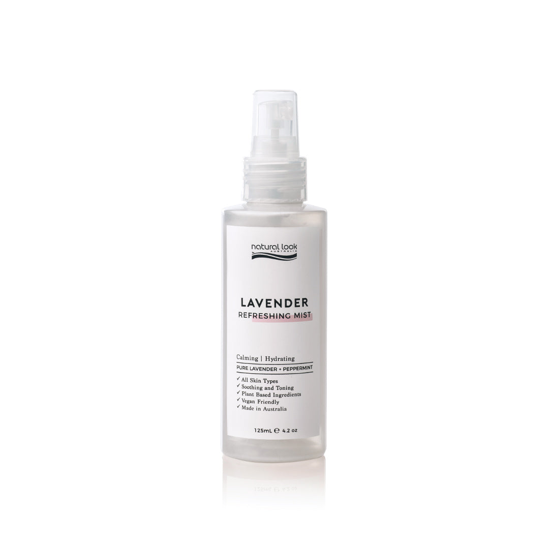 Natural Look Lavender Refreshing Mist 125ml— calming lavender & peppermint hydrosols, toner & room spray