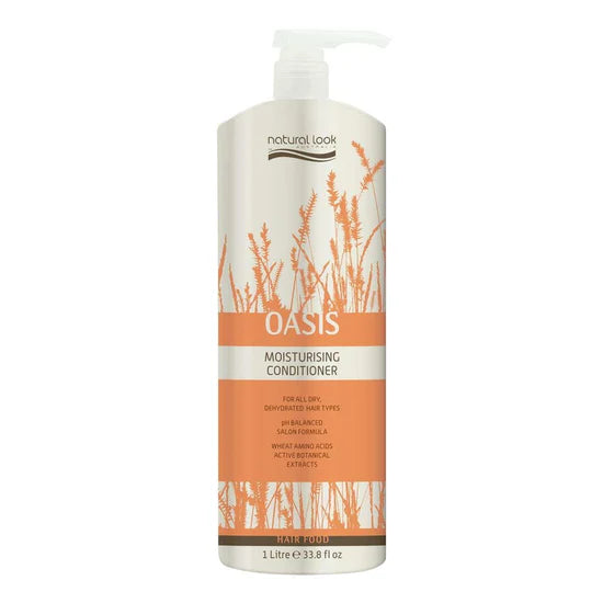 Oasis Hydrating Conditioner 1 Litre – moisturising formula with Peach Nut & Avocado Oils for softness and shine.