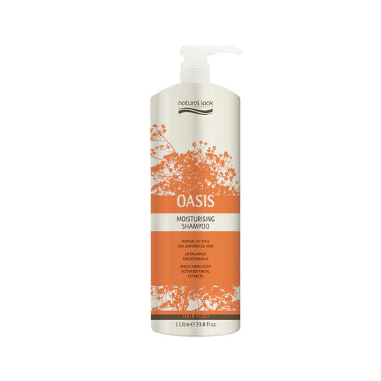Oasis Hydrating Shampoo 1 litre – gentle moisturising shampoo with Shea Butter & Wheat Protein.