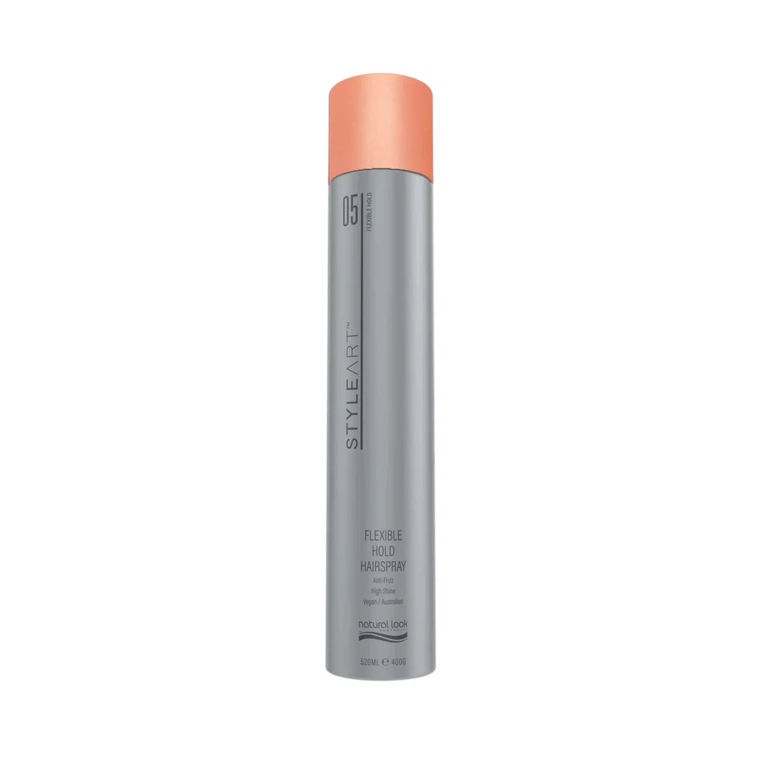 Natural Look StyleArt Flexible Hold Hairspray 400g, light mist hairspray for natural hold, frizz control and UV protection