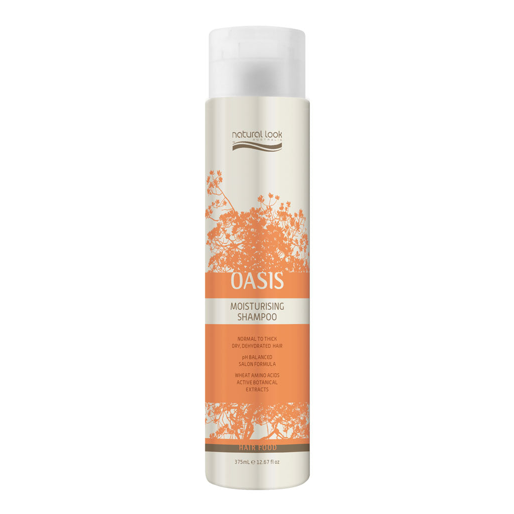 Oasis Hydrating Shampoo 375ml – gentle moisturising shampoo with Shea Butter & Wheat Protein.
