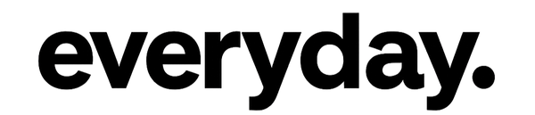 Black 'everyday.' text on a white background