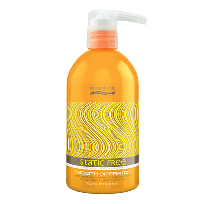 Natural Look Static Free Smooth Operator 500ml, leave-in cream polish to seal cuticles, smooth hair and protect against heat.