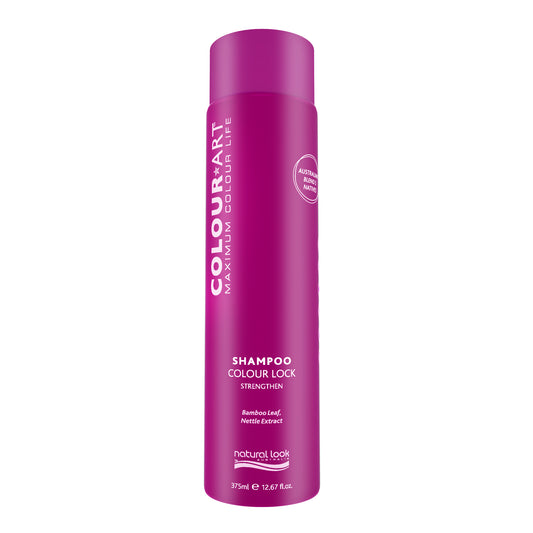 ColourArt Shampoo 375ml with Kakadu Plum, Nettle, and Bamboo Extracts to detoxify, protect colour, and restore shine for colour-treated and damaged hair