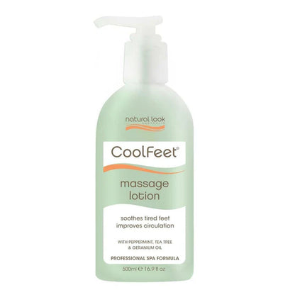 Cool Feet Massage Lotion 500ml— moisturising, refreshing foot and leg lotion with peppermint, tea tree, chamomile, lanolin & aloe vera