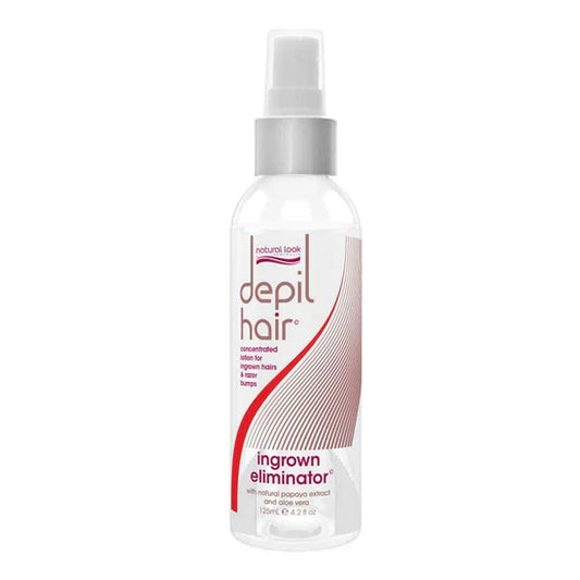 Ingrown Eliminator Lotion Spray 125ml uses papaya enzymes to reduce bumps and ingrown hairs while lemon myrtle and aloe vera calm and soothe irritated skin.