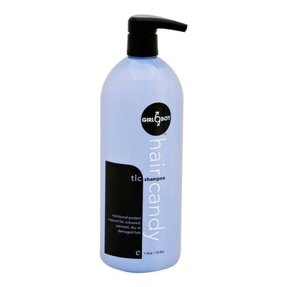 Hair Candy TLC Shampoo 1 litre — gentle cleanse, UV protection, colour safe, pineapple grapefruit fragrance