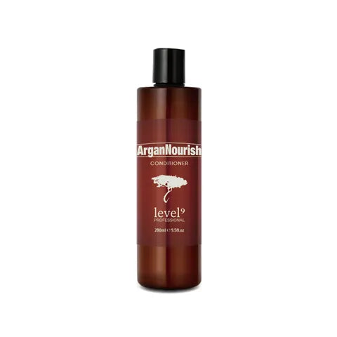 Nourish and repair with level⁹ ArganNourish Conditioner 280g—argan-rich hydration for soft, shiny, tangle-free hair.