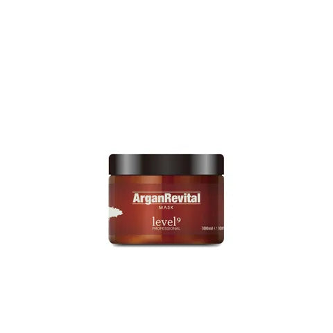Restore softness and strength with level⁹ Argan RevitalMask 300ml—deep argan treatment to hydrate, repair and smooth damaged hair.