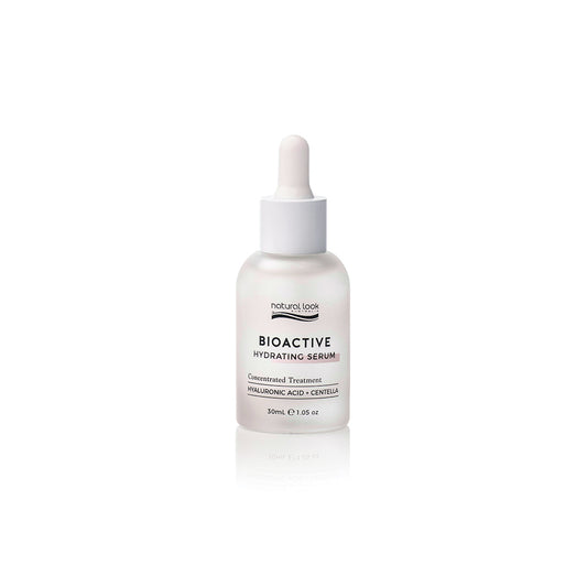 Natural Look Bioactive Hydrating Serum with hyaluronic acid and centella to plump, smooth and hydrate skin — available in NZ with fast shipping.