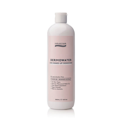 Dermowater Eye Make-Up Remover 500ml – gentle waterproof makeup remover with Vitamin B5 and seaweed extracts.