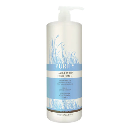 Purify Hair and Scalp Conditioner 1 litre bottle – pH balancing conditioner with Quinoa Protein, Menthol & botanicals, NZ.