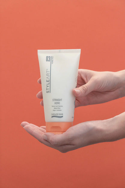 Smooth curls and frizz with StyleArt Straight Hero. Shea Butter balm with Quinoa Protein, Aloe Vera & heat protection for sleek, straight styles.
