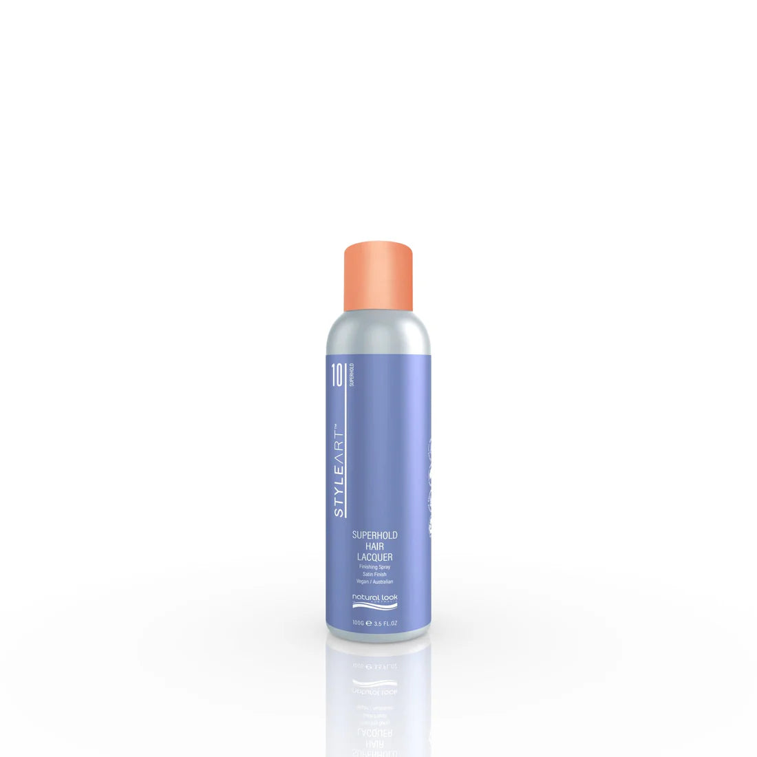 Natural Look StyleArt SuperHold Hair Lacquer 100g, extreme hold hairspray with satin finish and 24-hour style control.