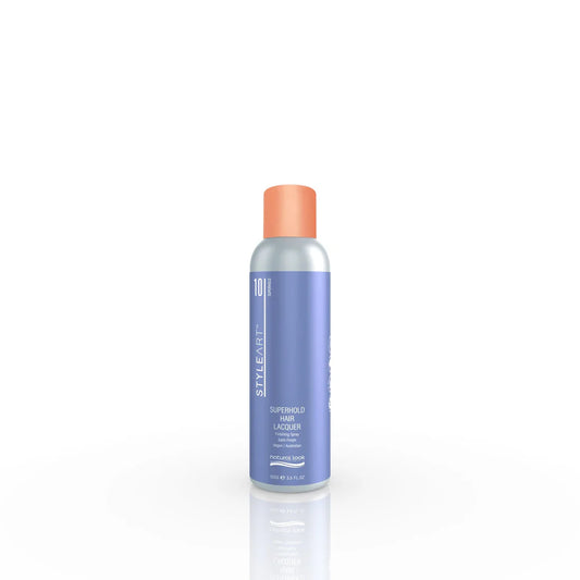 Natural Look StyleArt SuperHold Hair Lacquer 100g, extreme hold hairspray with satin finish and 24-hour style control.