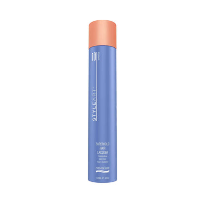 Natural Look StyleArt SuperHold Hair Lacquer 400g, extreme hold hairspray with satin finish and 24-hour style control.