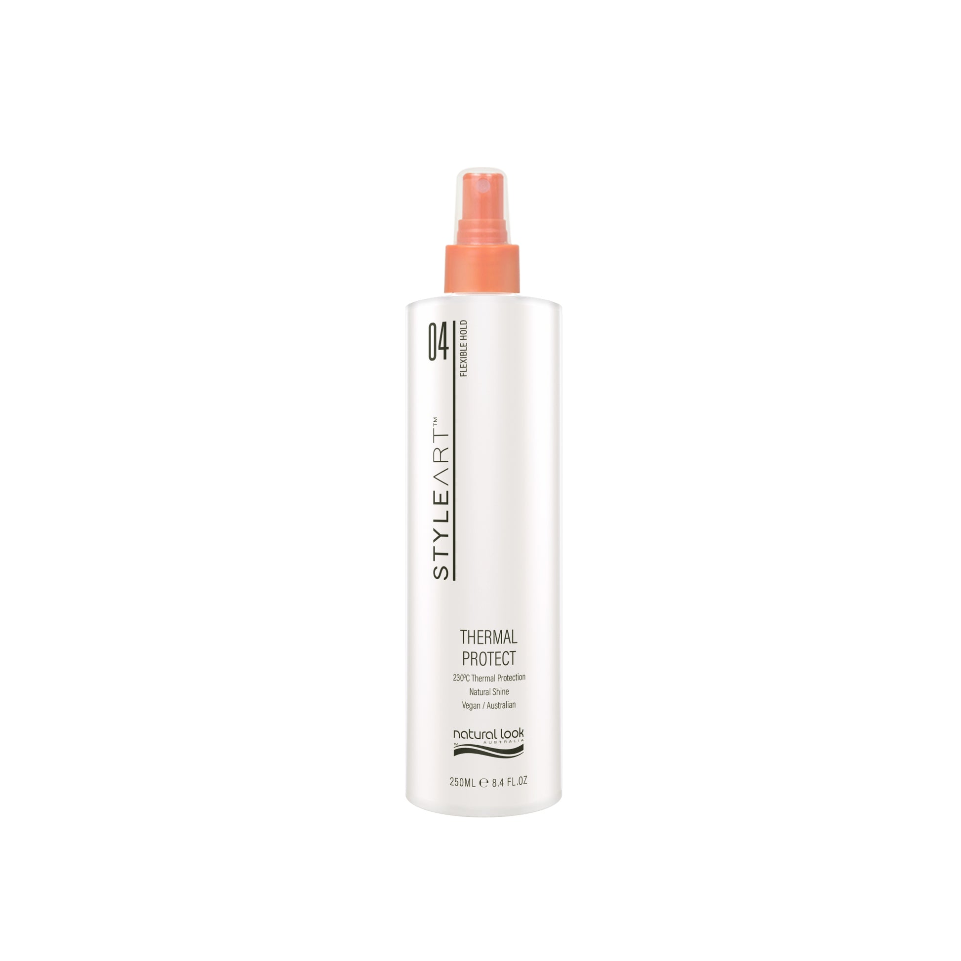 Natural Look StyleArt Thermal Protect 250ml, lightweight heat protection spray to prevent breakage and reduce drying time.