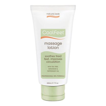 Cool Feet Massage Lotion 200ml — moisturising, refreshing foot and leg lotion with peppermint, tea tree, chamomile, lanolin & aloe vera