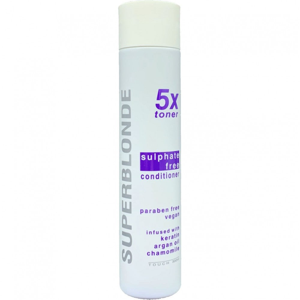 SuperBlonde 5X by Touch Toning Conditioner 300ml— strong purple toner for blonde hair, hydrating, SLS-free and cruelty-free